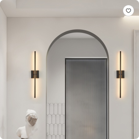 28 2-Pack Modern LED Wall Sconce, Minimalist Indoor Wall Light Fixtures, Black Matte Finish For Living Room, Bedroom, Hallway, Hotel, And Home Decor