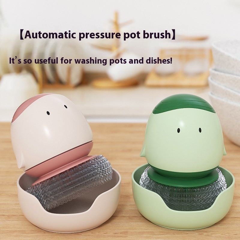 Automatic Liquid Filling Dishwashing Brush Kitchen Dish Brush - Image 7