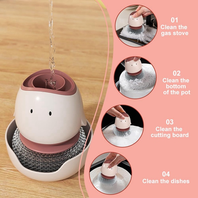 Automatic Liquid Filling Dishwashing Brush Kitchen Dish Brush - Image 6