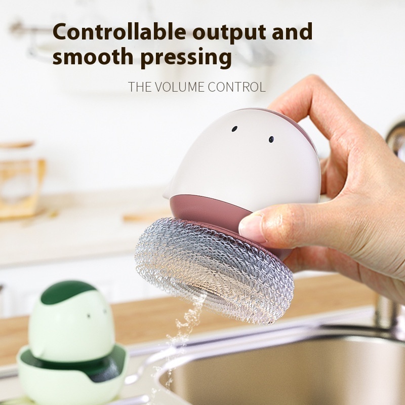 Automatic Liquid Filling Dishwashing Brush Kitchen Dish Brush - Image 10
