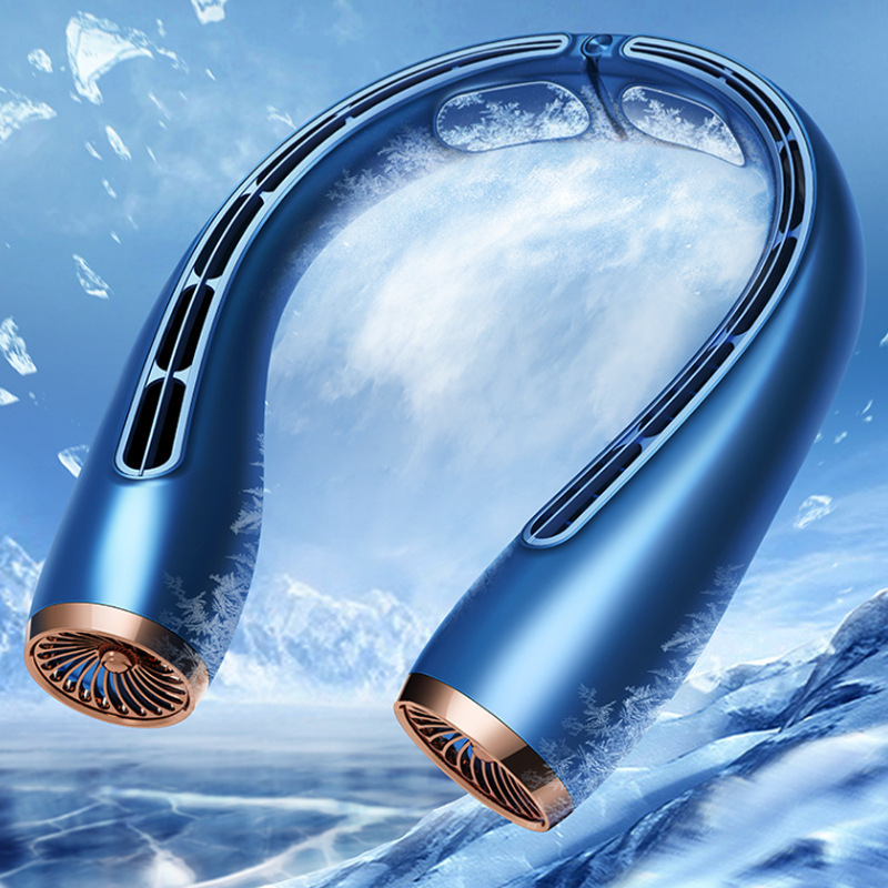 Summer Fan Portable Little Fan Charging Mute Bladeless Wall Mounted Air Conditioner Neck Hanging Neck Refrigeration Outdoor - Image 5