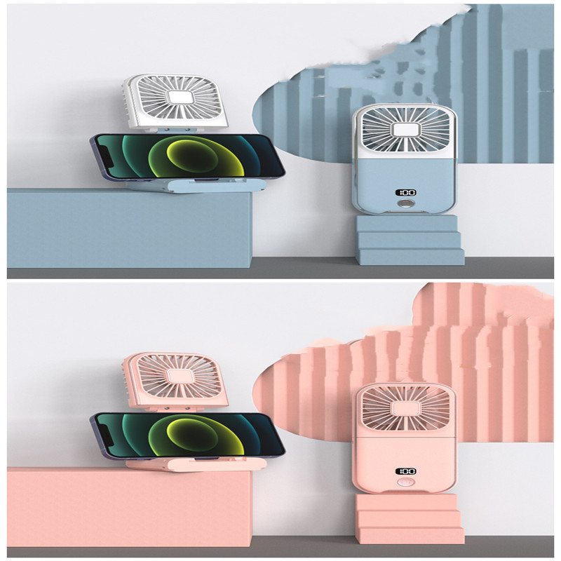 Folding Portable Digital Display Handheld Small Fan - Image 2