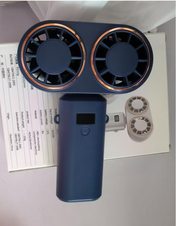 USB Handheld Mini Fan Foldable Portable Neck Hanging Fans 5 Speed USB Rechargeable Fan With Display Screen - Image 4